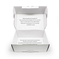 Boîte d'emballage en papier ondulé blanc cosmétique soins de la peau emballage boîte postale papier d'expédition boîte-cadeau pour l'expédition