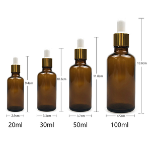 Botella de Vidrio Ámbar Redonda de 30 ml para Aceites Esenciales y Sueros, con Gotero, Impresión Serigráfica, Recargable - Product Image 6