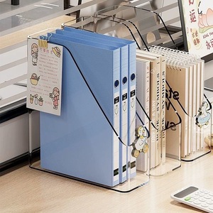 Transparent Document Tray A4 File Organizer Plastic Office Desk Storage Rack For Papers Books Student Use - Product Image 1