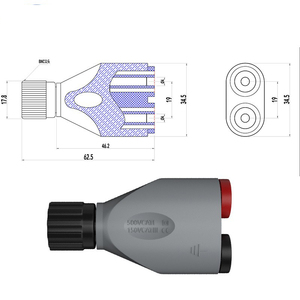 Adaptateur BNC isolé 4 mm, connecteur mâle rotatif BNC, <span class=keywords><strong>double</strong></span> <span class=keywords><strong>prise</strong></span> banane - Product Image 2