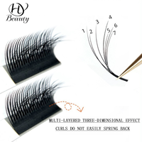 Extensions de cils pré-faits en éventail 5D Camellia multi-couches, effet naturel et volumineux, cils en grappe, légers et doux LC/LD