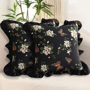 DB 2X 45cm Square Vintage Embroidered <b>Throw</b> <b>Pillow</b> Decorative Square <b>Pillows</b> - Product Image 2