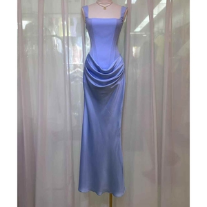 <span class=keywords><strong>Abito</strong></span> da donna di alta qualità, nuovo, di lusso leggero, elegante, senza spalline, con struttura a spina di pesce, plissettato, vestibilità <span class=keywords><strong>slim</strong></span>. - Product Image 5