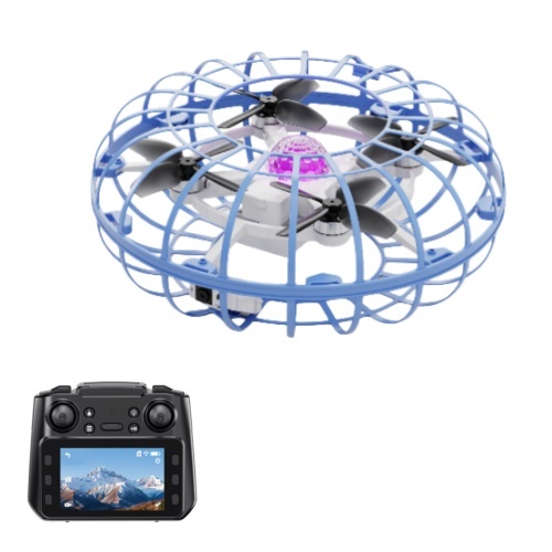 2026 New Brushless Four-axis Flying UFO Drone Dual Camera Remote Control 4.3 Inch LCD Screen Flying Saucer Toy Boy