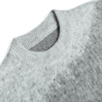 AiNear Vente en gros, design de logo personnalisable, OEM et ODM, pull en laine d'alpaga pour homme, col rond, manches longues, dégradé, luxe
