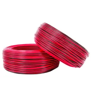 Cable de audio 2 núcleos 1MM2 1,5 MM 2,5 MM Rojo Negro Cables transparentes Cable de altavoz de cobre