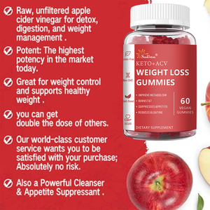 Gommose Dimagranti Keto + ACV all'Ingrosso - Aumenta l'Energia, Favorisce la Disintossicazione, Brucia i Grassi, Sopprime l'Appetito e Stimola il Metabolismo 60 - Product Image 4