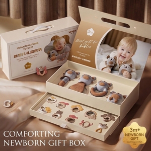 Caja de Regalo de Bienvenida para Recién Nacidos de 0 a 6 Meses, Sonajero Inflable de Plástico, Juguetes para Bebés, Regalo de Cumpleaños para Celebrar el Primer Mes - Product Image 1