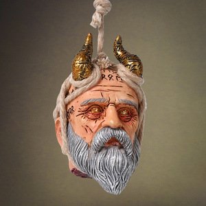 Mimir, dieu de la sagesse, portrait en résine à suspendre au mur, mythologie nordique, décoration intérieure - Product Image 1