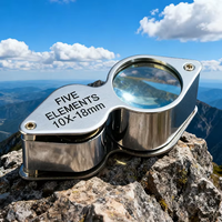 Loupe de bijoutier pliable portable en acier 18mm/12mm, outil essentiel pour le travail de bijouterie dans l'industrie