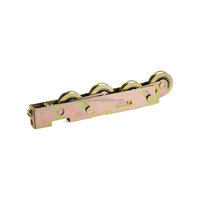 Roulette réglable en acier robuste de 1 1/2 pouce, poulie coulissante moderne pour fenêtre et porte en acier, roulettes améliorées à faible bruit, finition zinc