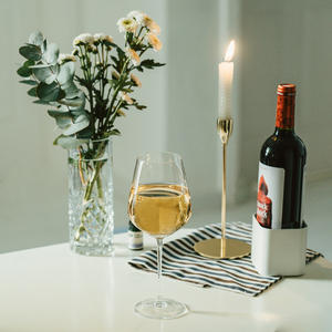 Ensemble de 6 verres à vin en cristal sans plomb à fond plat moderne, gobelets à vin rouge coniques avec boîte cadeau - Product Image 5