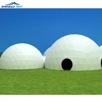 Büyük beyaz etkinlik çadırı Dome yuvarlak şekilli beyaz PVC çadır açık hava reklam için