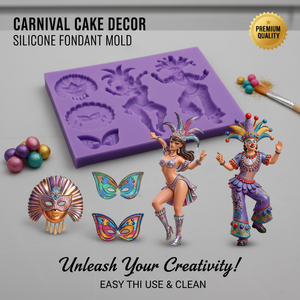 Molde de Silicona para Máscara Rectangular de Mascarada, para Fondant, Chocolate, Decoración de Pasteles y Cupcakes de Mardi Gras, Reutilizable y Ecológico - Product Image 2