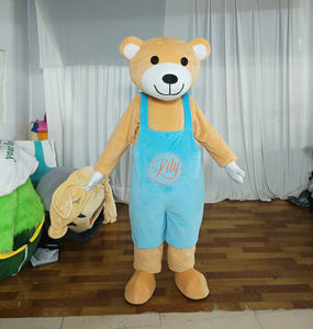 Costume de mascotte ours en peluche jaune unisexe personnalisé pour adulte prix d'usine pour les fêtes de Pâques Halloween carnavals - Product Image 1