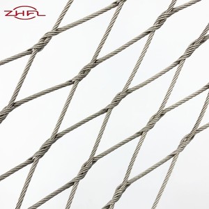 Service de découpe sur mesure de filet en acier inoxydable tressé de type ferrule flexible de 20 mm, 30 mm, 40 mm pour enclos d'animaux de zoo et volières - Product Image 2