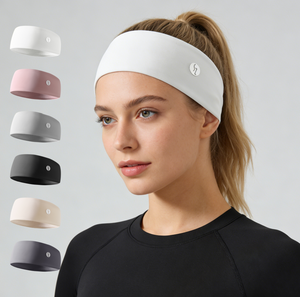 Bandeaux de sport larges anti-<span class=keywords><strong>transpiration</strong></span> personnalisables avec LOGO pour le fitness, le yoga et la course à pied pour femmes - Product Image 1