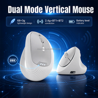 Mouse Komputer Gaming Vertikal 68g Ultra Ringan Ergonomis 2.4ghz 6d High Dpi 800-8000 300mah Dual Mode Kabel & Nirkabel