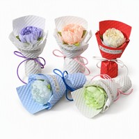 Miniatuur handgemaakte pioenroos bloemboeket, geconserveerde stijl, enkelvoudige steel, cadeauboeket voor bruiloft, Valentijnsdag, huisdecoratie, groothandel