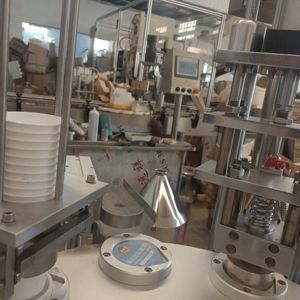 Máy chiết rót và đóng kín sữa chua tự động hoàn toàn, ly nhựa, piston, kem, chất lỏng, bàn xoay, thạch, sữa chua, nước - Product Image 2