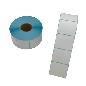 Papel térmico para endereço postal, rolo de etiquetas de código de barras à prova de óleo à prova d'água personalizado, 55 mm x 45 mm, em branco