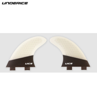 Dernière conception personnalisée de planche de surf en fibre de carbone, aileron léger en nid d'abeille multicolore 10'' pour longboard/paddle board