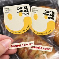 Étiquette autocollante personnalisée pour emballage alimentaire, découpée sur mesure, pour boulangerie, pain, pâtisserie, boîte, logo de marque
