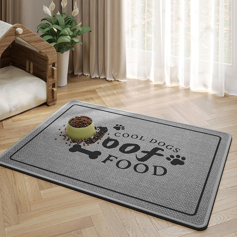 Tapis d'alimentation pour animaux de compagnie Sally en caoutchouc de chanvre - cendres de nourriture pour chien