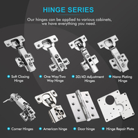 Charnières hydrauliques à fermeture douce pour placards de cuisine 3D, finition nickel, modernes, pour salon, chambre, bureau à domicile