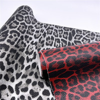 Cuir synthétique en tissu PU imprimé léopard pour sacs chaussures meubles