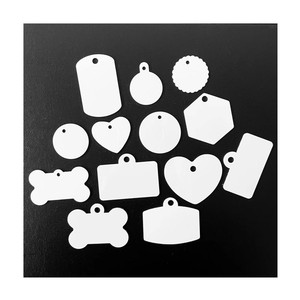 Handysub Double Sided Round capesante Circle Bone Sublimation targhette per <span class=keywords><strong>gatti</strong></span> in alluminio targhetta per cani bianca vuota modello per animali domestici - Product Image 3