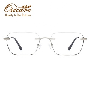 Montures optiques de créateur en métal tendance, lot de 3, lunettes personnalisées de luxe pour femme, montures sans cerclage, verres pour myopie, montures de lunettes Y2K pour homme - Product Image 4