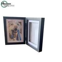 Cadre d'impression de patte de chien 2024 Offre Spéciale Funérailles Pet Cat Paw Prints Memorial Pictures Frame With Clay Paw Print Kit