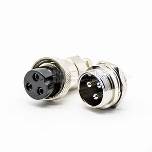 Gx16 3 pinos GX16-3 conector aviação GX-16 com fio