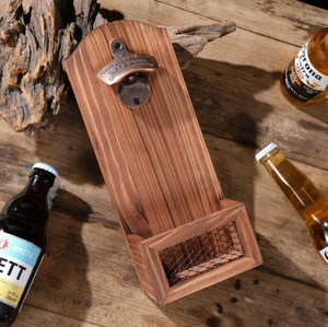 In <span class=keywords><strong>legno</strong></span> Vintage <span class=keywords><strong>a</strong></span> parete barile <span class=keywords><strong>di</strong></span> birra barile apribottiglie con tappo collettore regalo ideale per gli uomini - Product Image 3
