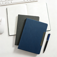 Coffret Cadeau Carnet d'Affaires en PU Noir – Cadeau d'Entreprise, Agenda Étudiant, Fournitures de Conférence, Journal de Travail et d'Étude pour Prendre des Notes
