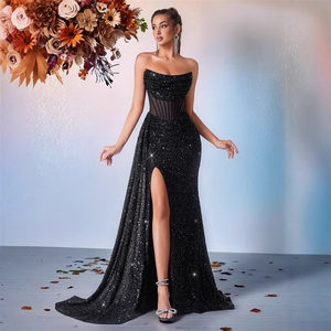 Nuevo Vestido <span class=keywords><strong>de</strong></span> Noche con Lentejuelas Sin Tirantes 2026, Vestido <span class=keywords><strong>de</strong></span> <span class=keywords><strong>Fiesta</strong></span> para Adultos, Elegante y Ajustado, <span class=keywords><strong>de</strong></span> Lujo Ligero - Product Image 3