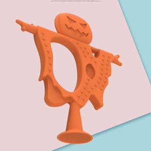 Sosthing Soft Silicone Rod with Pumpkin Bite Handle Mold Teeth Grinding <b>Sensory</b> Gift <b>for</b> <b>Newborn</b> Babies - Product Image 4