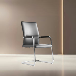 โครงหนังโค้งสีเงินสำหรับเก้าอี้ผ้าฝ้ายพื้นเมืองคุณภาพสูงไม่มีล้อ - Product Image 2