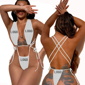 कस्टम लोगो एक टुकड़ा स्विमसूट 2023 सेक्सी समुद्र तट पहनने वाली निजी लेबल महिला ब्राजील स्विमसूट माइक्रो स्ट्रिंग बिकनी - Product Image 3