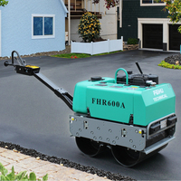 Compacteur à rouleaux vibrants à double tambour KM186FD/GX390, marque FEIHU, moteur Kama, haute efficacité