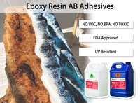 Résine époxy liquide 3:1 Deep Pour A et B, kit de résine époxy et durcisseur pour artisanat, arts, tables en bois