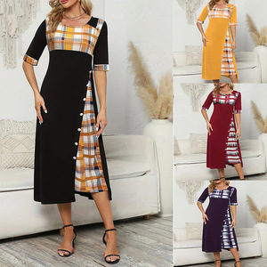เดรสยาวของผู้หญิงแขนสั้นเทรนด์แฟชั่นใหม่ - Product Image 6