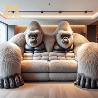 Canapé-lit en tissu moderne de luxe, style Gorille King Kong, pour villa et hôtel, salon et chambre à coucher