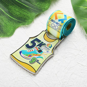 Medallas Personalizadas <span class=keywords><strong>a</strong></span> <span class=keywords><strong>Precio</strong></span> de Fábrica, Medallas Deportivas de Metal Pintadas <span class=keywords><strong>a</strong></span> Color para Maratón y Carrera de 5k, Medallas de Plata con Cinta - Product Image 2
