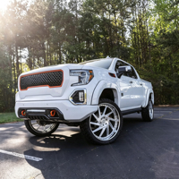 Nouvelles jantes en alliage d'aluminium forgé 2 pièces, concaves profondes, brossées, 17-24 pouces, 6x139.7, compatibles avec les pick-up tout-terrain, garantie 3 ans