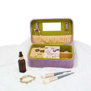 Mexda 브랜드 사용자 정의 고품질 보석 상자 코듀로이 패브릭 링 거울 프리미엄 선물 상자 보석 주최자 - Product Image 5