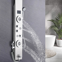 Ensemble de douche intelligent à température constante en acier inoxydable avec panneau LED, nouveau style, vente en gros