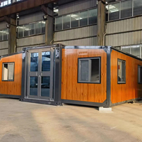 20FT/40FT économiquement pratique deux chambres à coucher et séparation sèche et humide conteneur pliant pour vivre Villa maison
