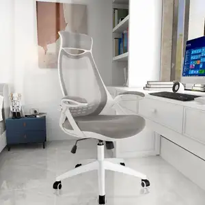 लक्जरी आरामदायक डिजाइन उच्च वापस लंबा नॉर्डिक समायोज्य कार्यकारी प्रबंधक कार्यालय की कुर्सी के साथ फ्लिप-अप गद्देदार हथियार
